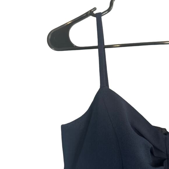 Eliza J Navy Blue Sleeveless One Piece Lined Pants Romper Women Sz 10 - Picture 7 of 12